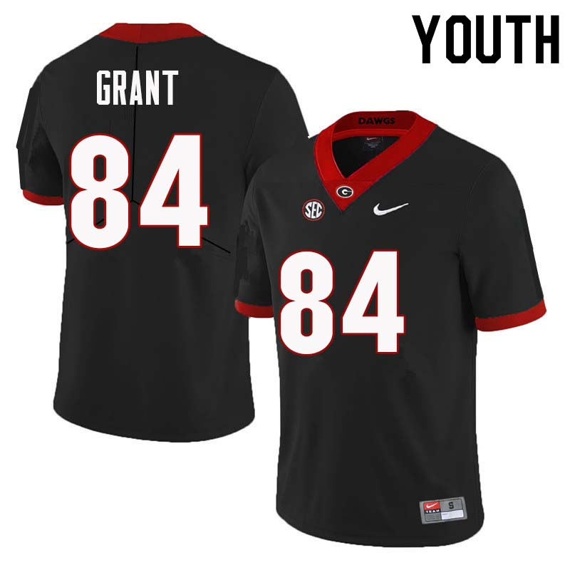 Youth Georgia Bulldogs #84 Walter Grant College Football Jerseys Sale-Black - Click Image to Close